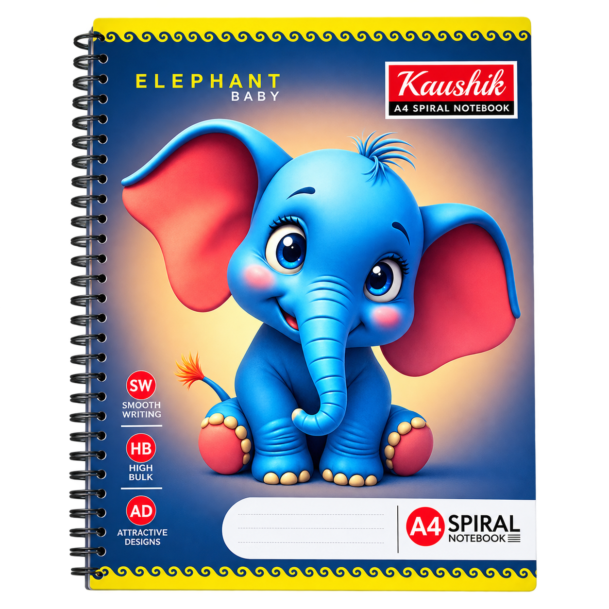A4 Unruled Spiral Notebook Pack of 3 | 29.7 x 21.1 cm | Premium Quality Pages | Spiral Bound Notebook for Notes, Sketching, Office, School & College